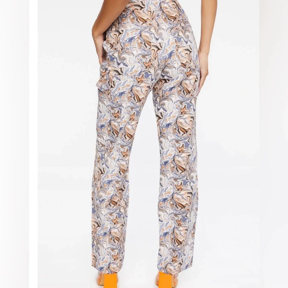 Marble Print Canvas Pants - Picture 3 of 6
